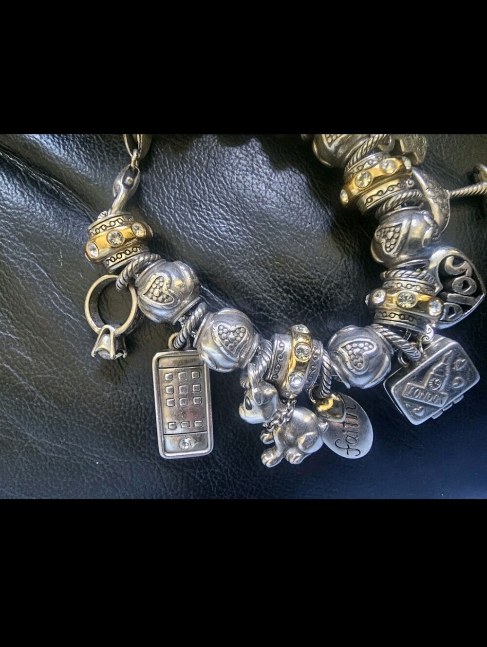 Brighton silver and gold plated massive charm bracelet - Picture 5 of 6